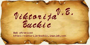 Viktorija Buckić vizit kartica